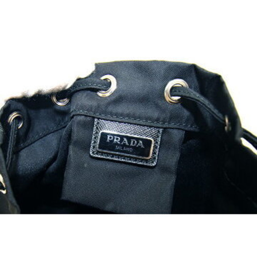 Prada Drawstring Pouch Black Nylon - image 7